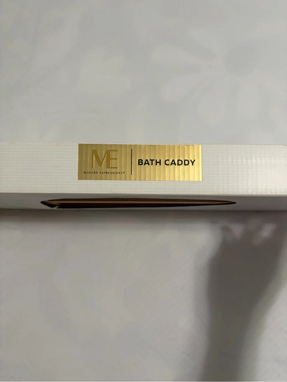 ME Makeover Essentials Natural Bamboo Wood Tone Bath Caddy